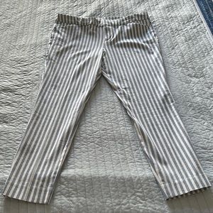 Old navy blue and white striped pixie pants